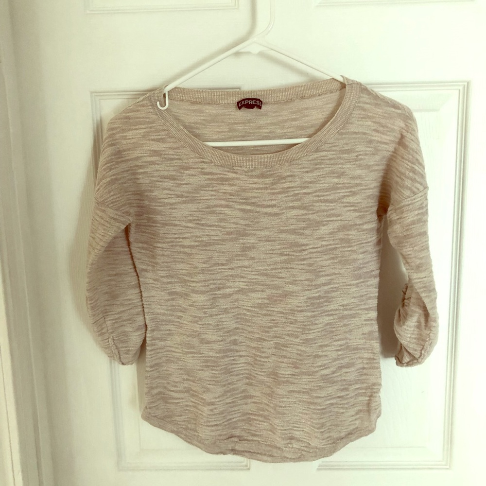 3/4 sleeve express sweater